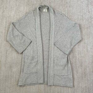 Aritzia Wilfred Grey Silk Cotton Cashmere Cardigan Knit Sweater XS